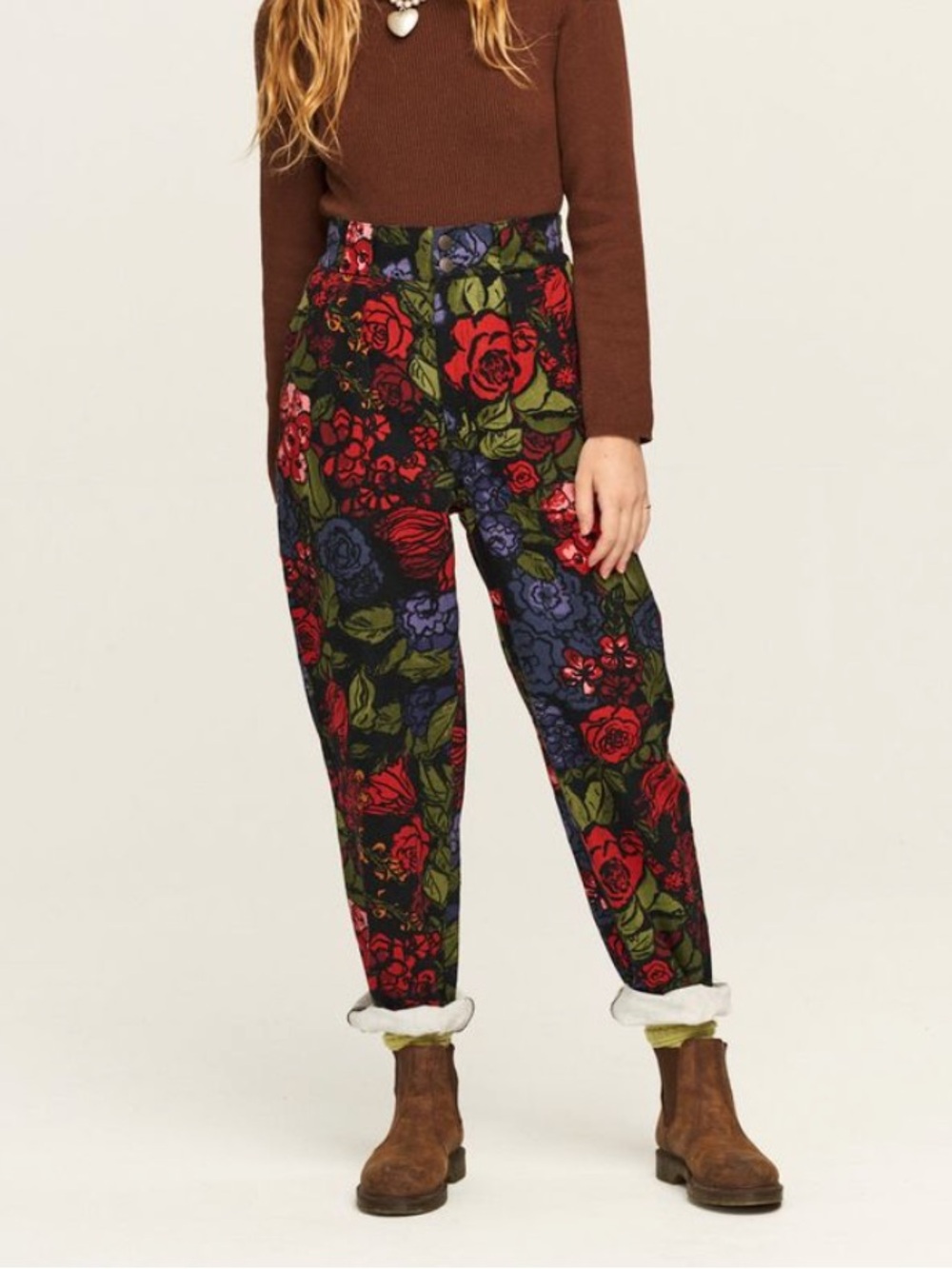 NWOT Lucy & Yak Addison - Cotton Jeans in Maria Print
